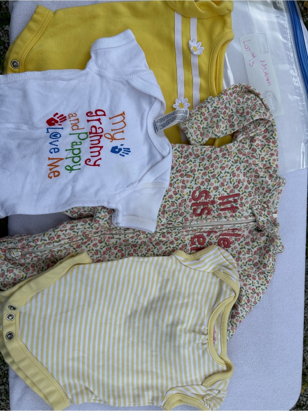 Baby Girls Mixed Bodysuits & Zip Romper - Yellow, White, Floral(lot13)